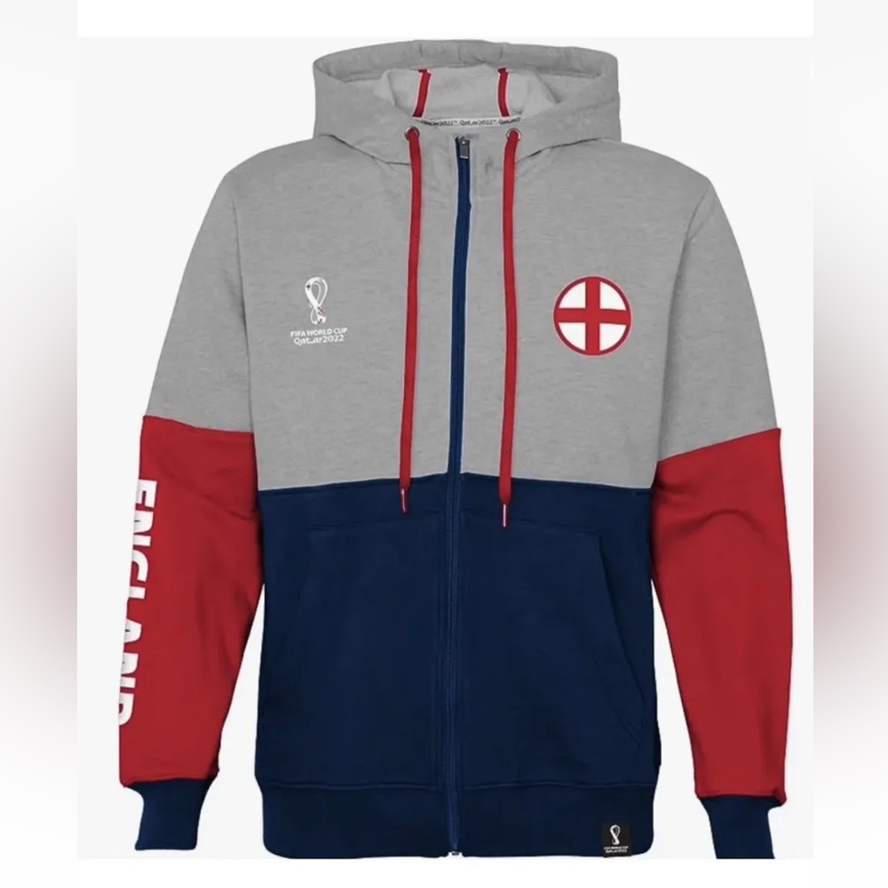 Outerstuff Men's FIFA World Cup Zip Up Hoodie, England, X-Large  NEW WITH TAGS